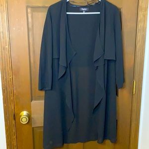 Long Black Sheet Cardigan 3/4 Sleeve